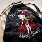 画像5: THE BRAVEMAN / BETTY BOOP コラボ  リバーシブルスカジャン  総刺繍  BBB-2505 ブラック×ベージュ / ブラック×ワイン (5)