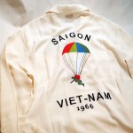 画像3: HOUSTON (ヒューストン） スーベニアシャツ 長袖  [ VIETNAM PARACHUTE  ] 刺繍  41157 オフホワイト (3)