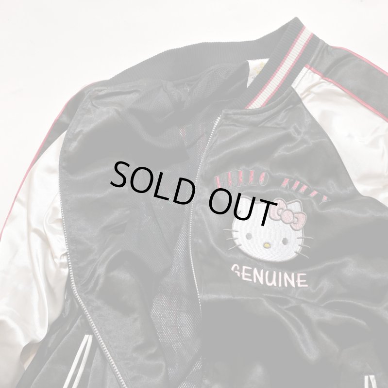 画像5: TEN-STRIKE /ハローキティ コラボ   トランプ柄 刺繍 スカジャン  HKSJ-507 BK×シルバー (5)