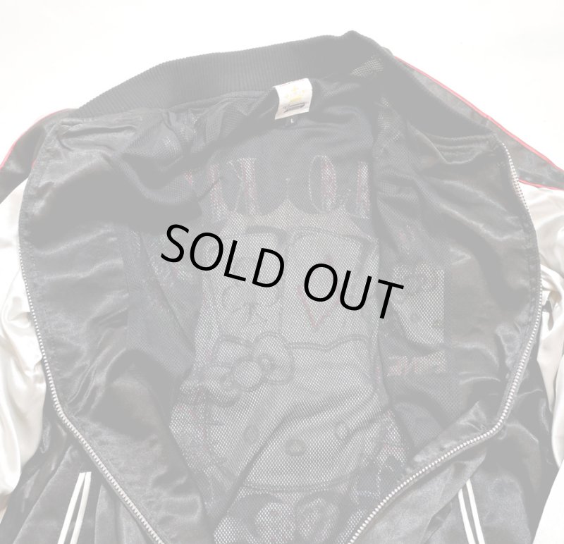 画像6: TEN-STRIKE /ハローキティ コラボ   トランプ柄 刺繍 スカジャン  HKSJ-507 BK×シルバー (6)