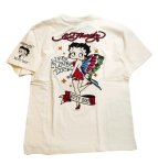 画像2: THE BRAVEMAN [ Bettyboop / Ed Hardy コラボ ]  刺繍  プリント Tシャツ  BED-2504 (2)