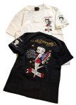 画像1: THE BRAVEMAN [ Bettyboop / Ed Hardy コラボ ]  刺繍  プリント Tシャツ  BED-2504 (1)