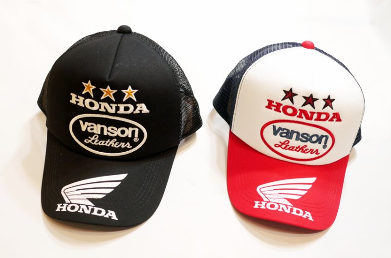 画像1: vanson /  HONDAコラボ  メッシュキャップ    刺繍  HRV-2511 (1)
