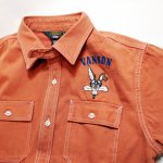 画像4: vanson / Looney Tunes コラボ  コヨーテ 刺繍  デニムネップ シャツ  LTV-2507  (4)