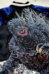 画像3: TEN-STRIKE ゴジラコラボ [ ゴジラ1.0 ]  刺繍 リバーシブルスカジャン  GZSJ-103 ブラック／ネイビー (3)