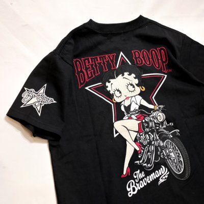 画像1: THE BRAVEMAN / Bettyboop コラボ  刺繍  プリント Tシャツ  BBB-2528