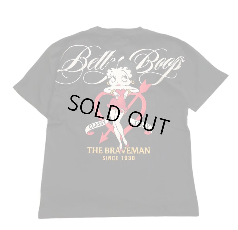 画像1: THE BRAVEMAN / Bettyboop コラボ  刺繍  プリント Tシャツ  BBB-2531 (1)