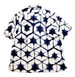 画像2:  HOUSTON (ヒューストン） ALOHA SHIRT ( 絞り染プリント ) レーヨンウール MADE IN JAPAN  41249 オフホワイト （日本製） (2)
