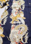 画像4:  HOUSTON (ヒューストン） ALOHA SHIRT ( 龍虎  )  41196  ネイビー (4)