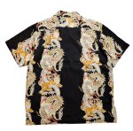 画像2:  HOUSTON (ヒューストン） ALOHA SHIRT ( 龍虎  )  41196  ブラック (2)