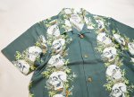 画像4:  HOUSTON (ヒューストン） ALOHA SHIRT ( 骸骨  )  41201  ブルー (4)