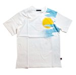 画像2: 参丸一 (サンマルイチ）[ ひまわりに乗って]　プリント 刺繍 Ｔシャツ SM-30619 ホワイト (2)
