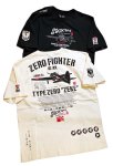 画像1: 粋狂   [ ZERO FIGTER ]　抜染プリント Tシャツ SYT-215 オフホワイト (1)