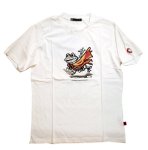 画像2: 参丸一 (サンマルイチ）[ マント蛙 ]　プリント  Ｔシャツ SM-30838 ホワイト (2)