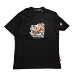 画像2: 参丸一 (サンマルイチ）[ マント蛙 ]　プリント  Ｔシャツ SM-30838 ブラック (2)