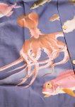 画像5:  HOUSTON (ヒューストン） ALOHA SHIRT [ 伊藤若冲 魚尽くし ]コットンレーヨン MADE IN JAPAN  41170 ブルー （日本製） (5)