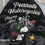 画像3: FLAGSTAFF(フラッグスタッフ)  SNOOPY×Flag Staff Flying PEANUTS MOTORCYCLE リバーシブルスカジャン 453006  (3)