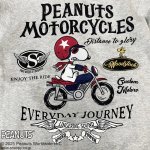画像4: FLAGSTAFF(フラッグスタッフ)  SNOOPY×Flag Staff PEANUTS MOTORCYCLE パーカー（裏毛）453003 杢グレー (4)