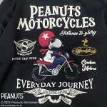 画像3: FLAGSTAFF(フラッグスタッフ)  SNOOPY×Flag Staff PEANUTS MOTORCYCLE パーカー（裏毛）453003 ブラック (3)