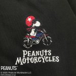 画像4: FLAGSTAFF(フラッグスタッフ)  SNOOPY×Flag Staff PEANUTS MOTORCYCLE パーカー（裏毛）453003 ブラック (4)