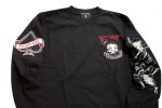 画像4: NEVERMIND / BETTY BOOP コラボ   ベティー 刺繍 長袖Tシャツ BBN-2511 ブラック (4)