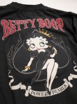 画像3: NEVERMIND / BETTY BOOP コラボ   ベティー 刺繍 長袖Tシャツ BBN-2511 ブラック (3)