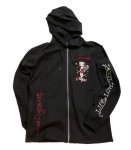 画像2:  Bettyboop / Ed Hardy コラボ  バタフライベティー  刺繍   Tパーカー  BED-2509 ブラック (2)