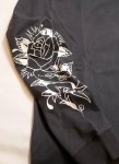 画像5:  Bettyboop / Ed Hardy コラボ   長袖Tシャツ プリント 刺繍    BED-2508 スミ黒 (5)