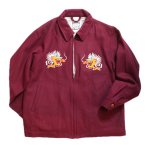画像2: HOUSTON (ヒューストン） ウールメルトン ツアージャケット  ( DRAGON ) 51549 ワイン (2)