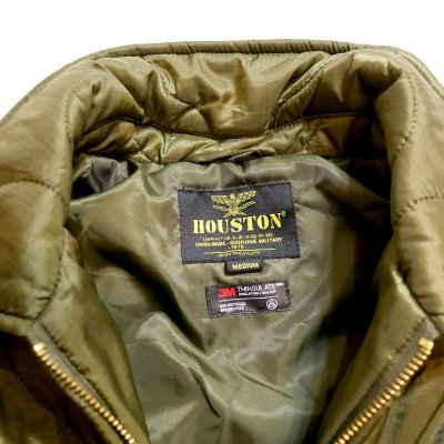 画像1: 再入荷 HOUSTON (ヒューストン） キルティング ベトナム ジャケット    [ Tiger ]  51379 オリーブ