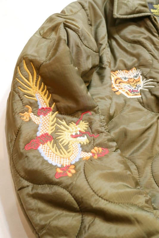 画像5: 再入荷 HOUSTON (ヒューストン） キルティング ベトナム ジャケット    [ Tiger ]  51379 オリーブ (5)