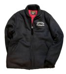 画像1: VANSON (バンソン） メルトンジャケット チェーン刺繍 （VANSONオフシャル商品シリアルNo入り） NVJK-2505 ブラック (1)