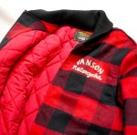 画像6: VANSON (バンソン） メルトンジャケット チェーン刺繍 （VANSONオフシャル商品シリアルNo入り） NVJK-2505 レッドチェック (6)