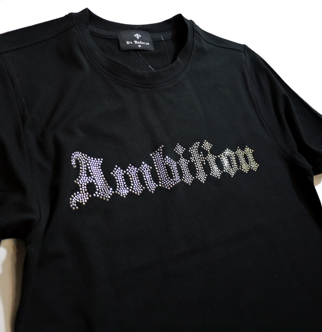 Be Ambition スカル ラインストーン Tシャツ