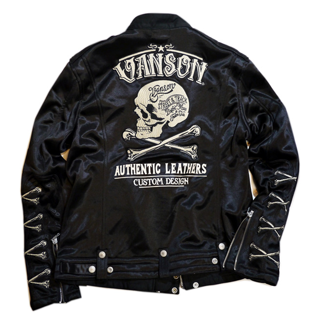 90s/BILL ROBINSON ライダースジャケット 本革 黒背面ビーズ刺繍