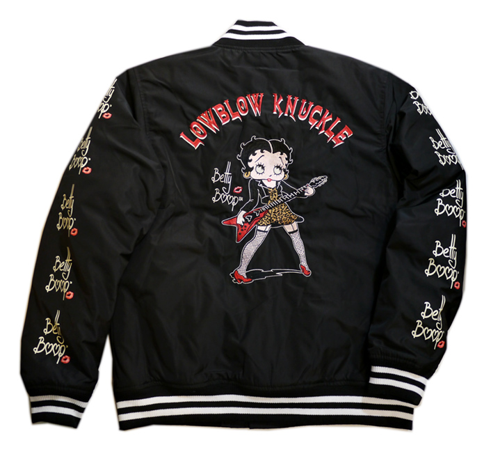 BETTY BOOP × LOWBLOW KNUCKLE コラボ ナイロン スタジャン 