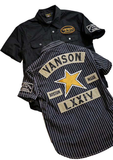 vanson (バンソン） ツイル ワークシャツ NVSS-902