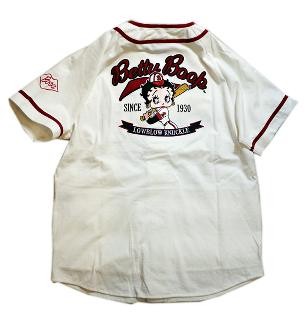 BETTY BOOP × LOWBLOW KNUCKLE コラボ ベースボールシャツ 529410