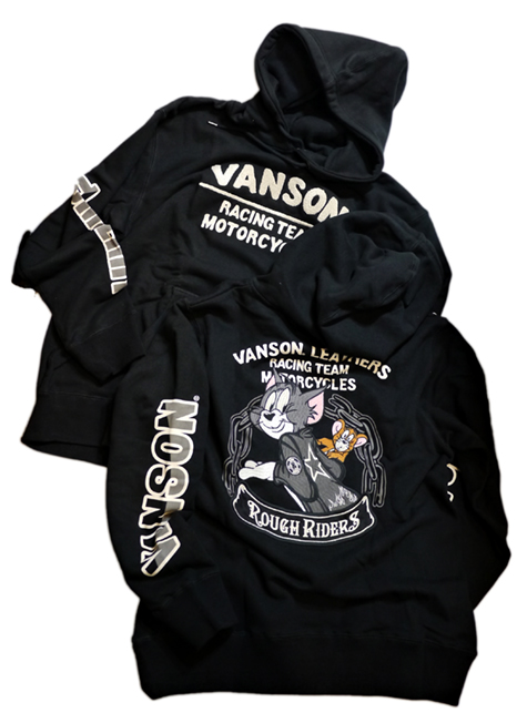 VANSON(バンソン）トム＆ジェリー コラボ 刺繍 プルーバーパーカー TJV