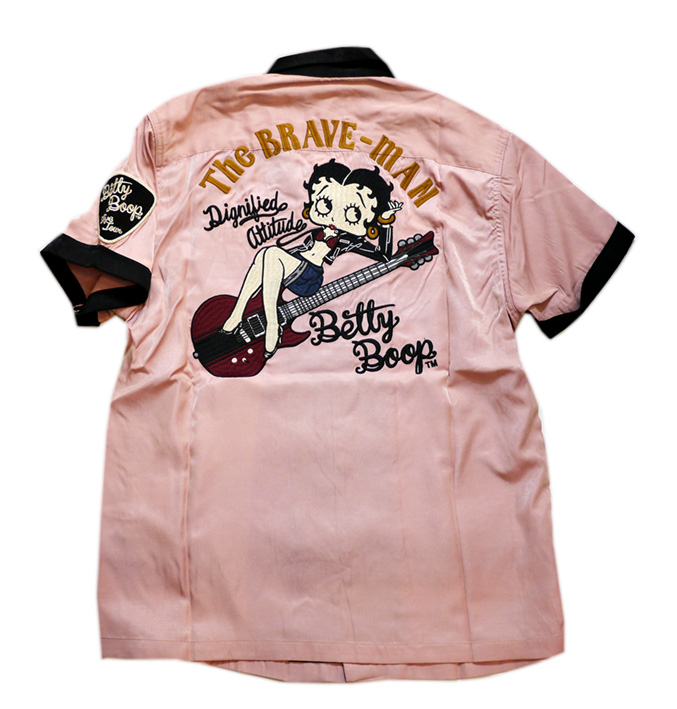 THE BRAVEMAN / betty boopコラボ 刺繍 ボーリングシャツ BBB-2122