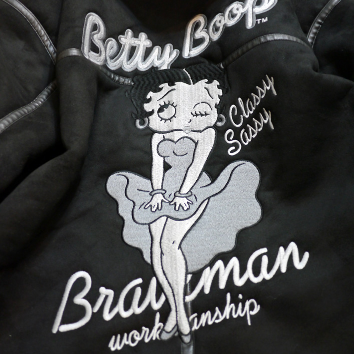 THE BRAVEMAN / BETTY BOOP コラボ フェイクムートンB-3ジャケット BBB ...