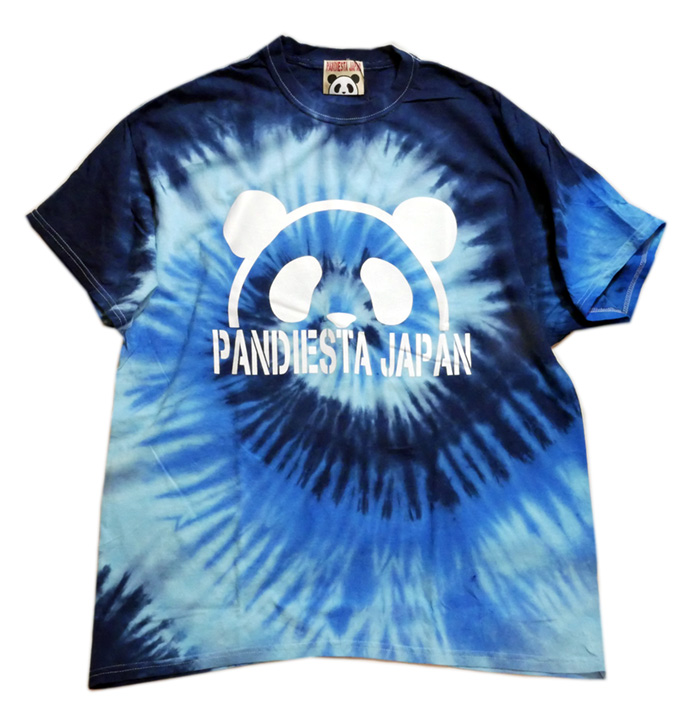 画像1: Pandiesta Japan （パンディエスタ) タイダイ ビックTシャツ プリント   582358 ネイビー (1)