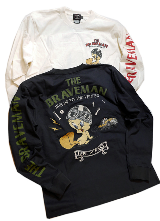 画像1: THE BRAVEMAN / トゥィーティー コラボ 長袖Tシャツ 刺繍 LTB-2302 (1)