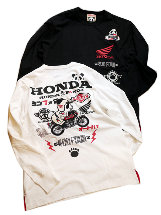 画像1: Honda Pandiesta コラボ   CB400FOUR  ロンT  592502  (1)