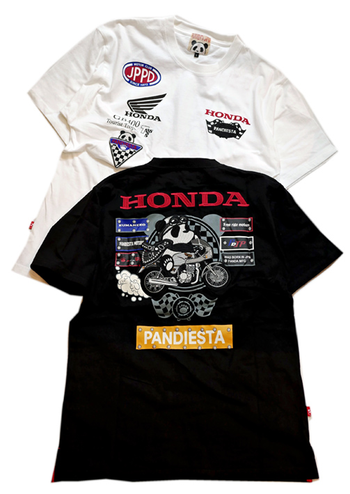 画像1: Honda Pandiesta コラボ   [ GB400T.T.] Tシャツ プリント  刺繍  523502 (1)