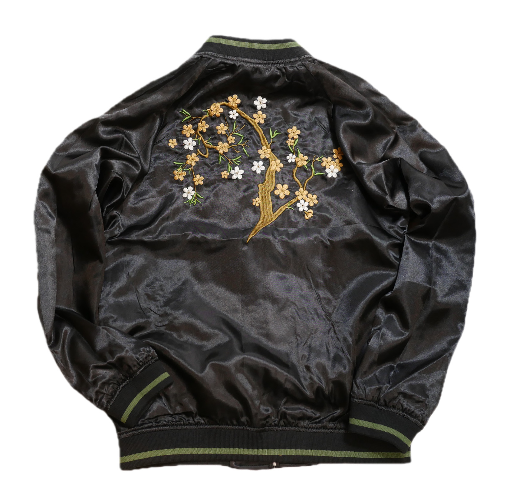 参丸一 [ 桜吹雪侍蛙 ] 総刺繍 リバーシブルスカジャン SM-30628